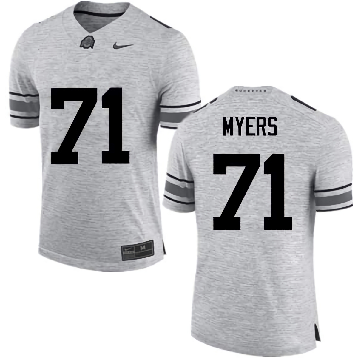 Josh Myers Ohio State Buckeyes Men's NCAA #71 Nike Gray College Stitched Football Jersey WUG6356NK